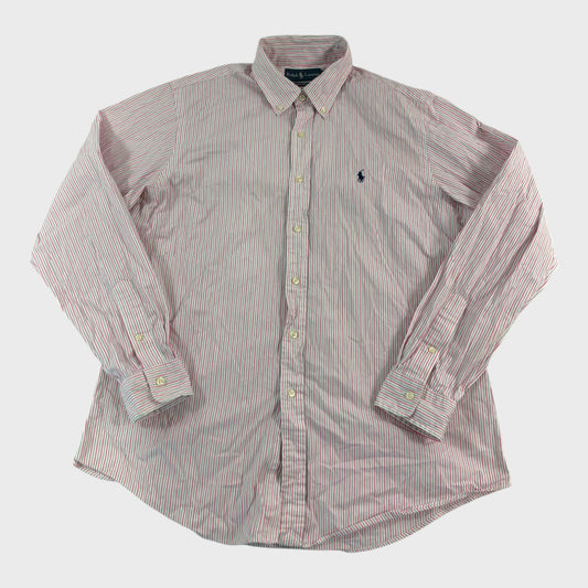 Ralph Lauren Pink Striped Shirt - Size 16.5