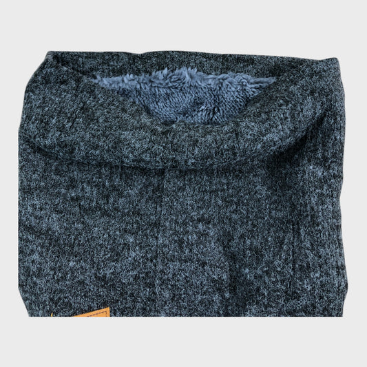 Grey Fleece Snood Scarf Winter Neck Warmer