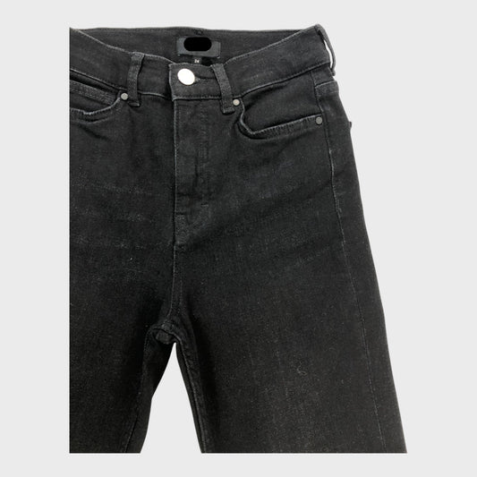 Branded Washed Black Straight Skinny Jeans