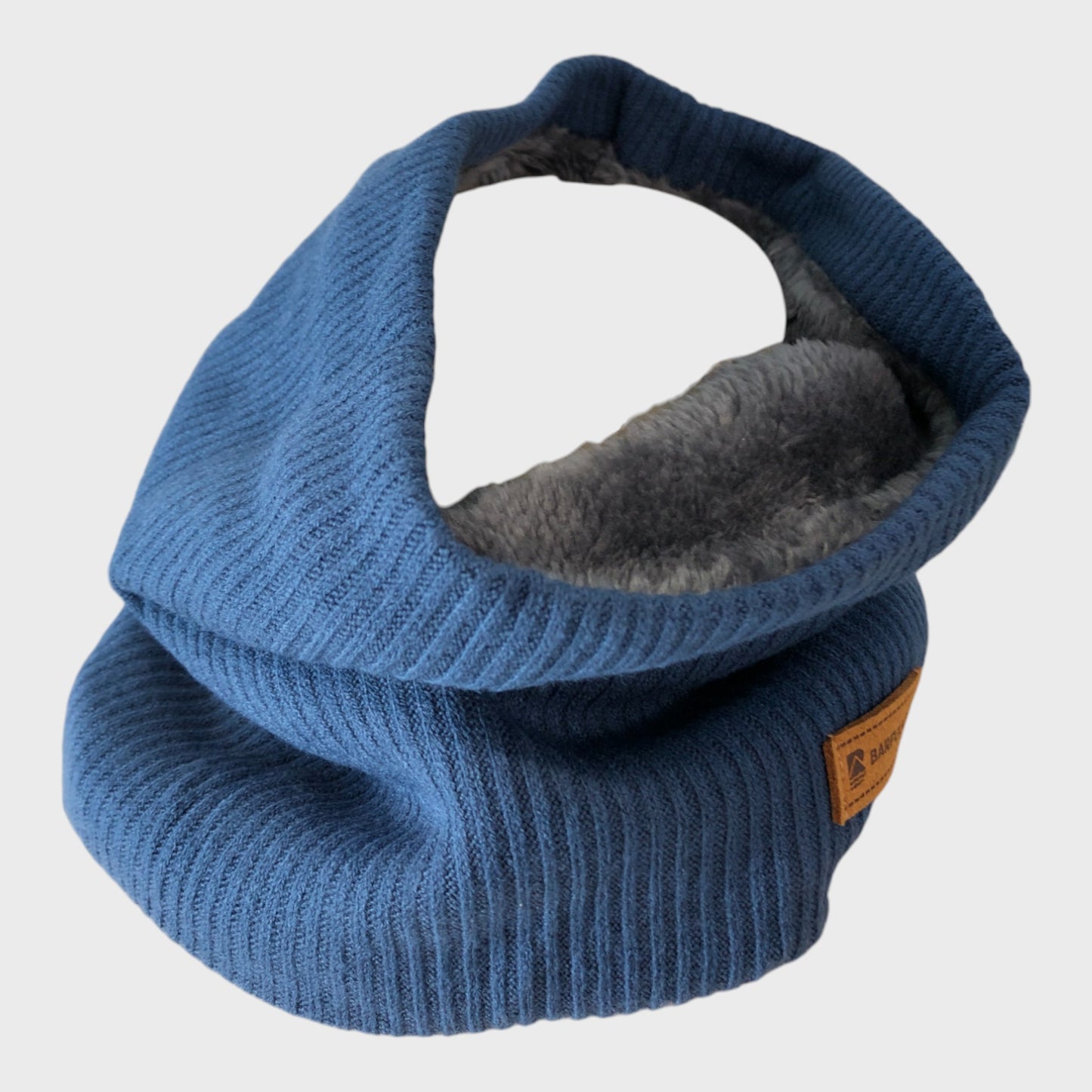 Black Blue Cowl Snood Neck Warmer Fleece Lined Scarf Pack Of Two