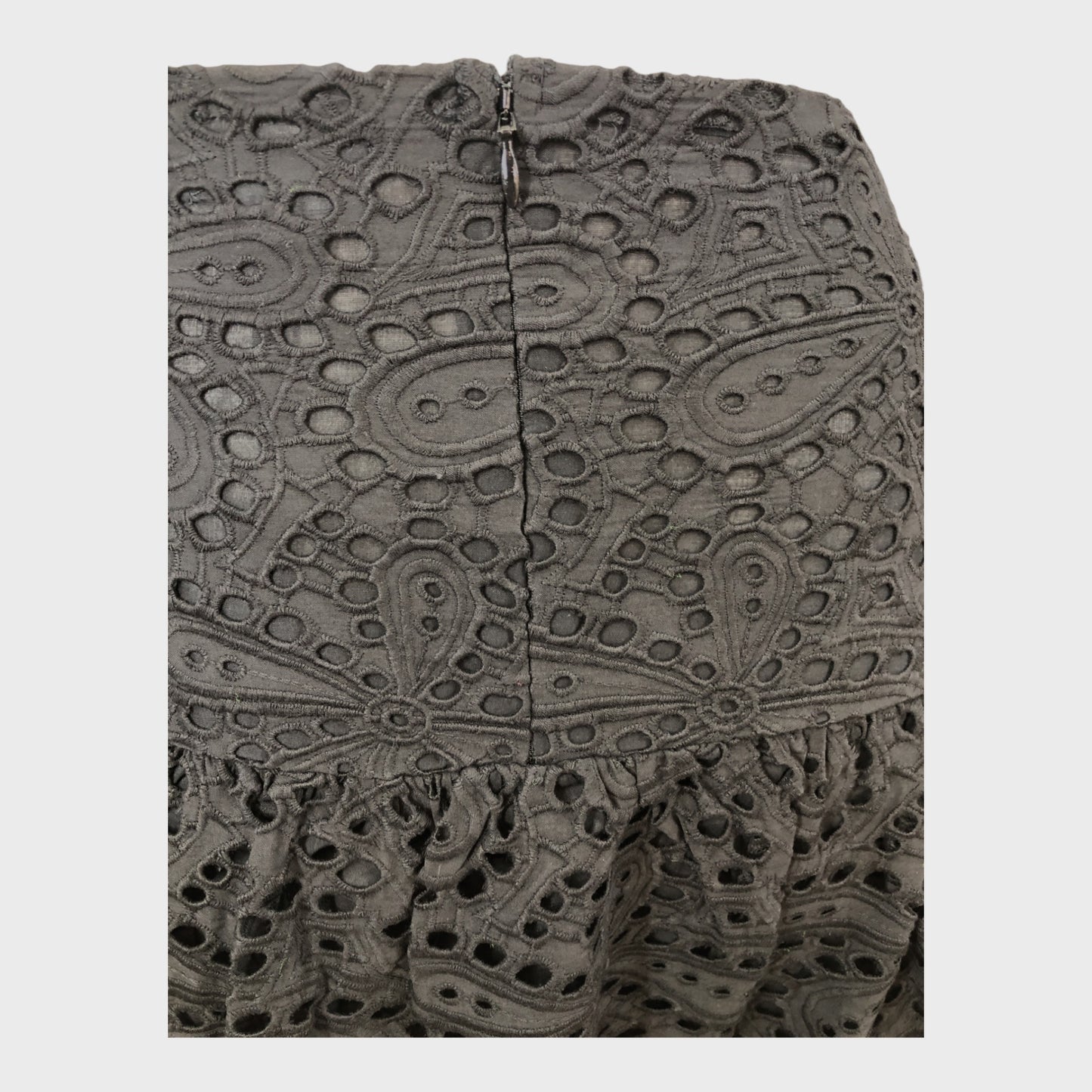 Branded Black Floral Broderie Maxi Skirt