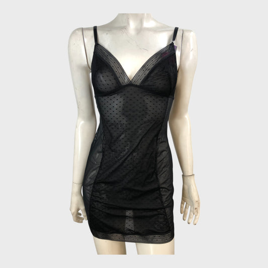 Princesse Tam Tam Black Slip Dress - Size 6