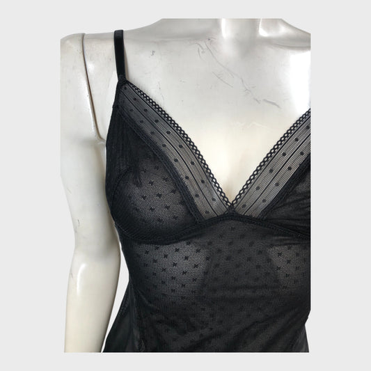 Princesse Tam Tam Black Slip Dress - Size 6