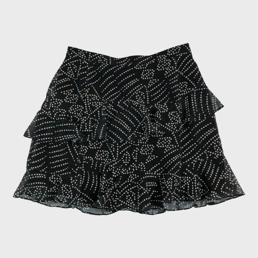 Branded Black Spot Mini Skirt - Size 12