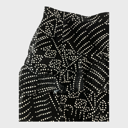 Branded Black Spot Mini Skirt - Size 12