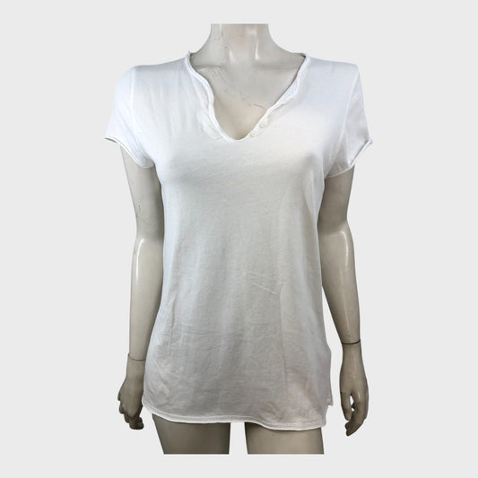 Zadig & Voltaire White Art Is Truth Top - Size 10