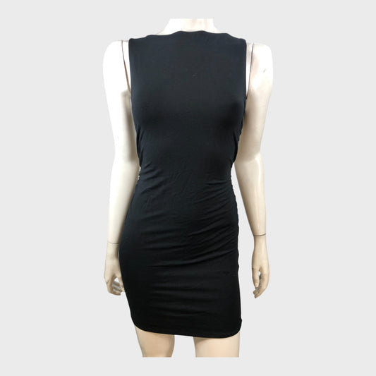 Oh Polly Black Open Back Mini Dress - Size 10