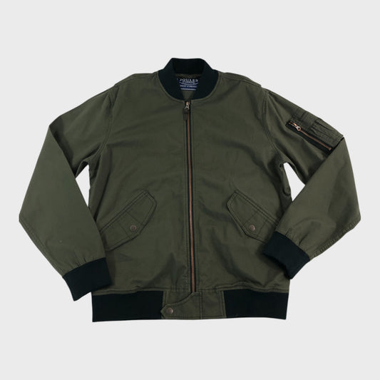 Joules Khaki Bomber Jacket - Size Medium
