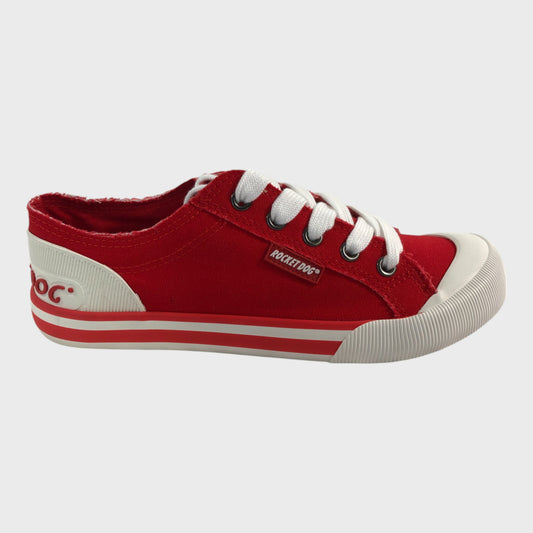 Rocket Dog Red Canvas Trainers - Size 3 UK