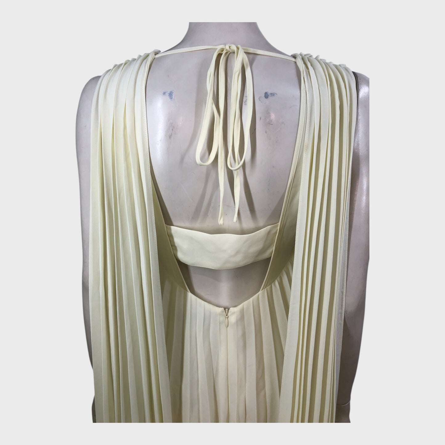 Reiss Lemon Pleated Cape Midi Dress - Size 6