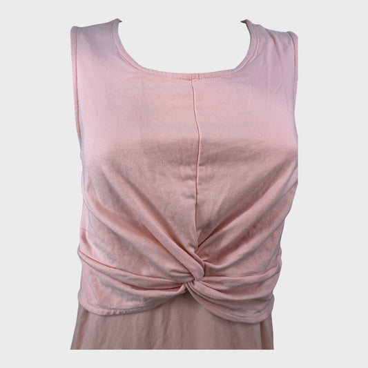 Pink Maternity Knot Dress - Size Medium