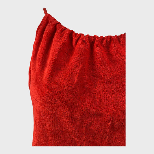 Branded Burnt Orange Towelling Top - Size 8