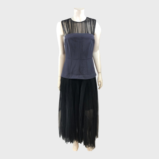 Branded Navy Tulle Dress - Size 8