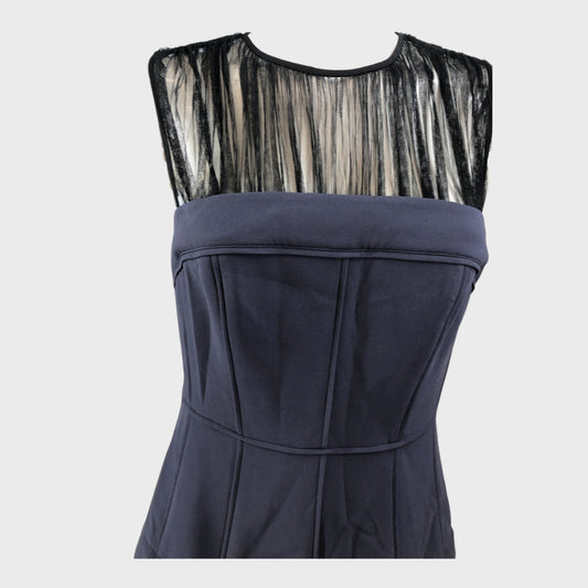 Branded Navy Tulle Dress - Size 8