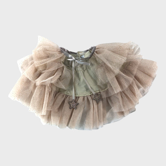 Ruffle Tier Sparkle Cape