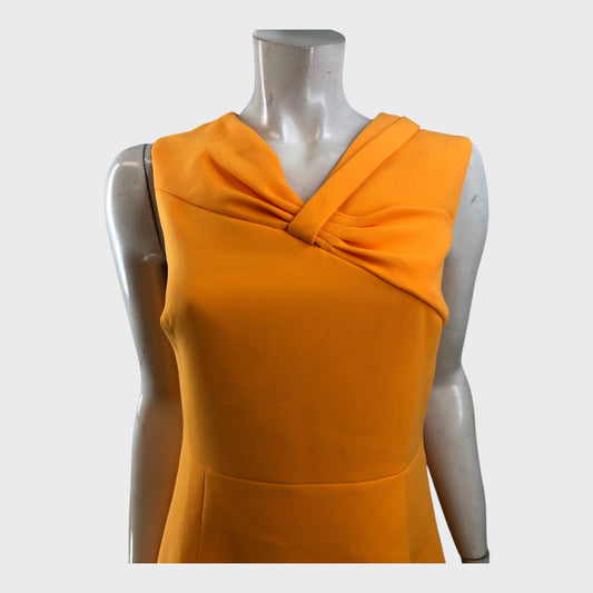 Branded Tangerine Fitted Dress - Size 10
