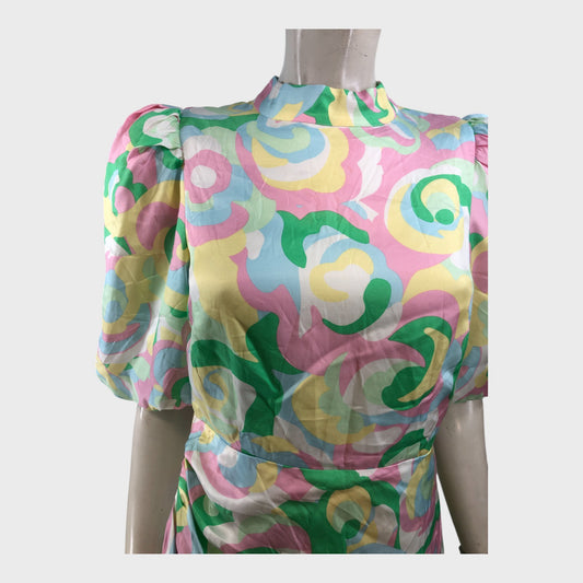 Kitri Multi Floral Swirl Dress - Size 8