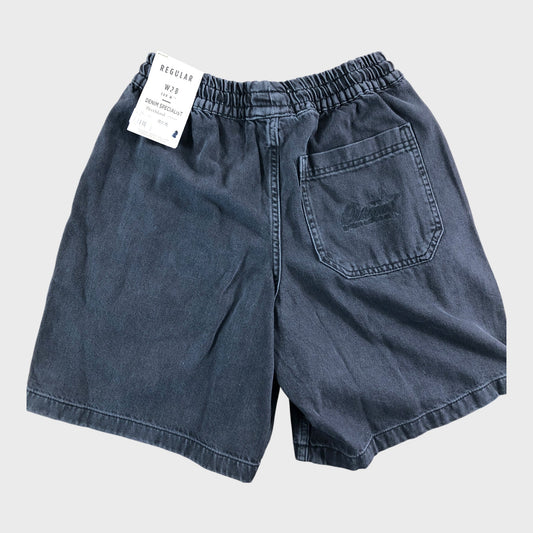 RIVER ISLAND Men's black regular fit denim shorts W 28