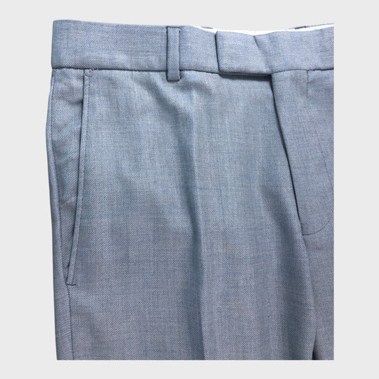 ANTIQUE ROGUE Smart Trousers Men’s Powder Blue Polyester Viscose Blend