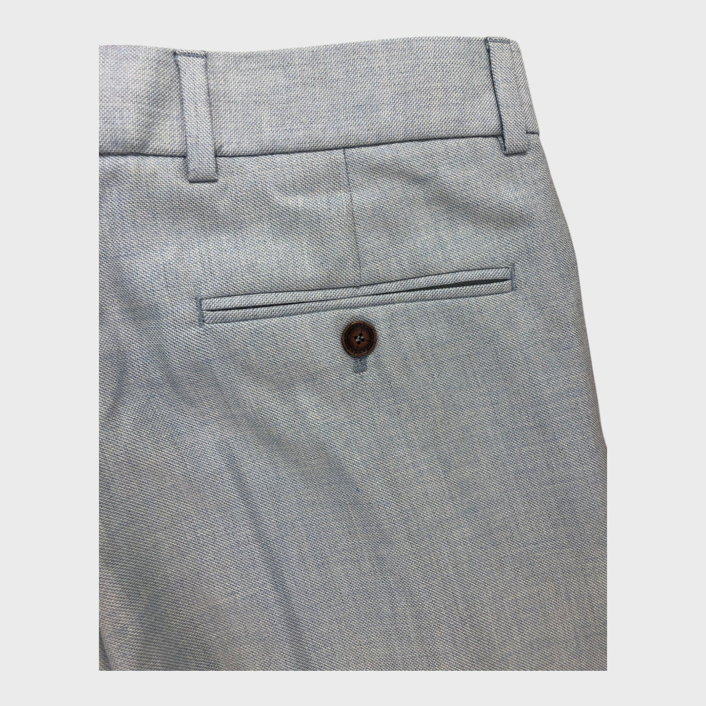 ANTIQUE ROGUE Smart Trousers Men’s Powder Blue Polyester Viscose Blend