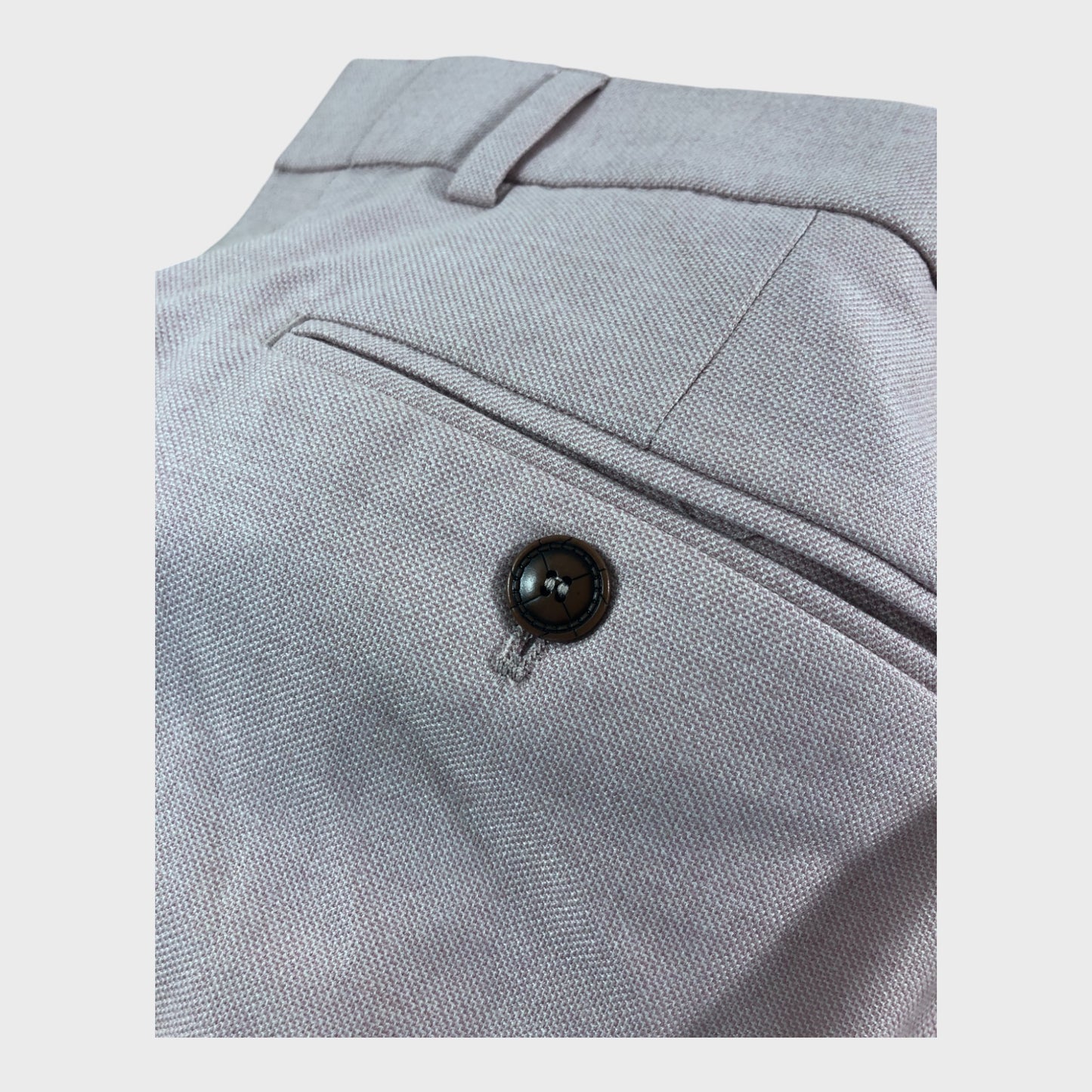ANTIQUE ROGUE Smart Trousers Men’s Pink Polyester Viscose Blend