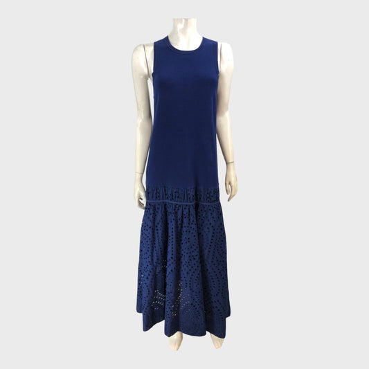 Branded Navy Maxi Dress - Size 8