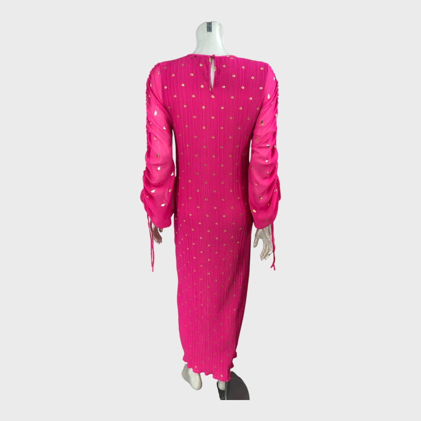 Branded Pink Pleated Dress - Size 10