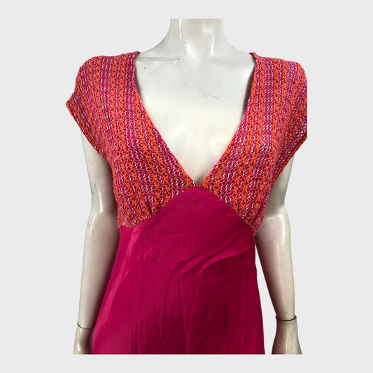 Branded Pink Crochet Dress - Size 10