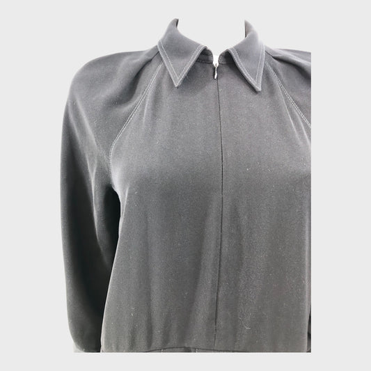 Branded Black Pleated Swing Dress - Size 8