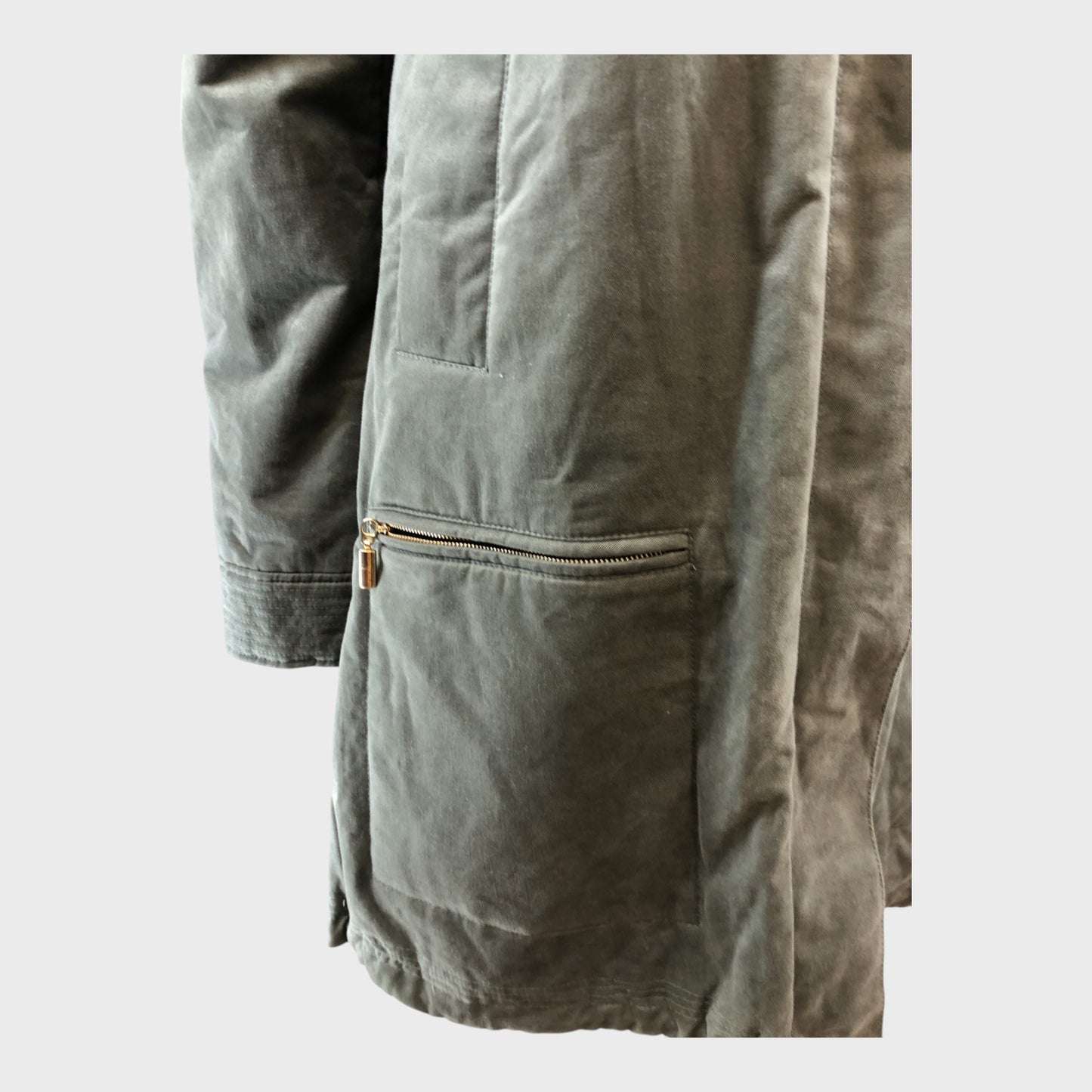 Branded Khaki Parka - Size 10