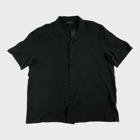Rag & Bone Black Seersucker Shirt - Size Large