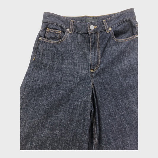 Branded Indigo Wide Leg Jeans - Size 8