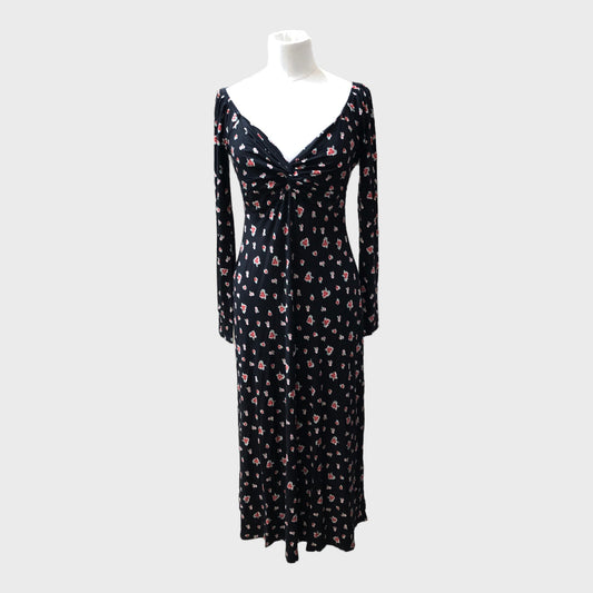 Branded Black Sweetheart Maxi Dress