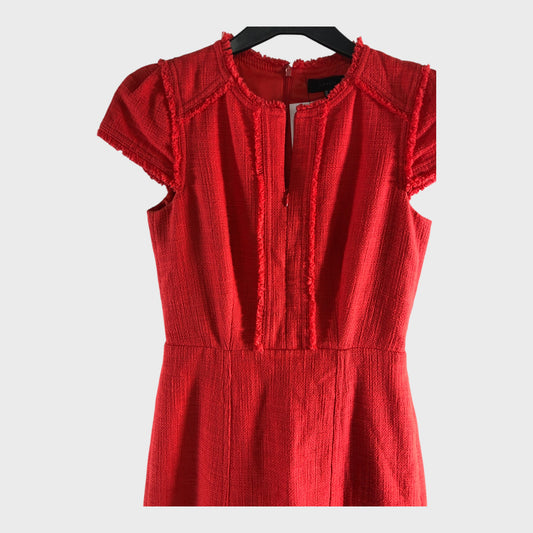 Branded Red Midi Dress - Size 6