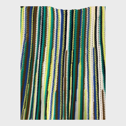 Branded Knitted Striped Skirt - Size 16