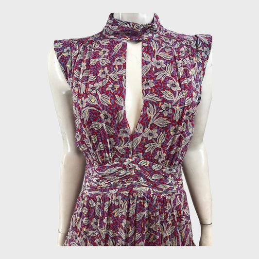 Branded Floral Patterned Dress - Size 8