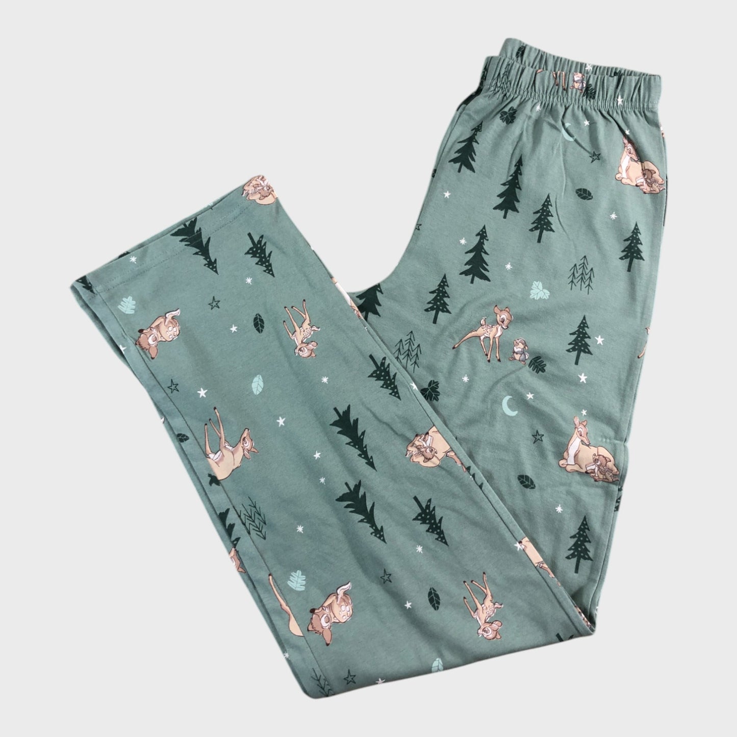 DISNEY Bambi Pyjama Set Green Forest Print
