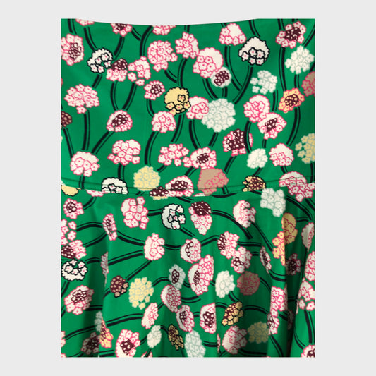 Branded Green Poplin Maxi Skirt - Size 8