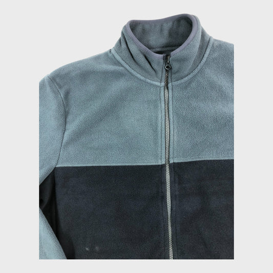 Navy Colourblock Zipped Fleece