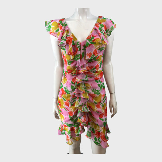 Kitri Pink Garden Floral Dress - Size 10