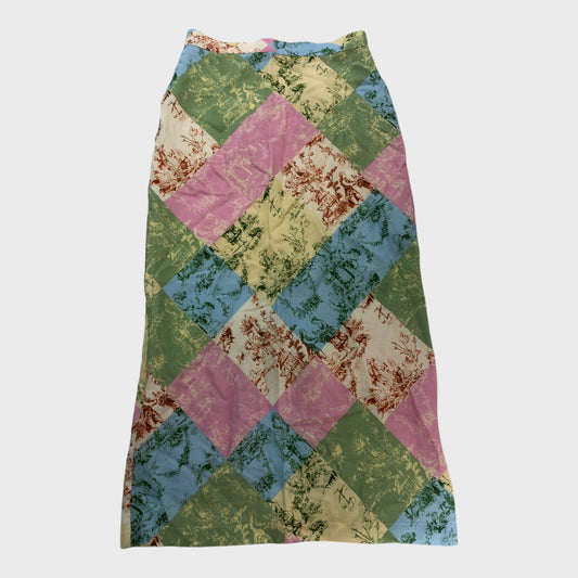 Kitri Toile De Jouy Patched Midi Skirt - Size 10