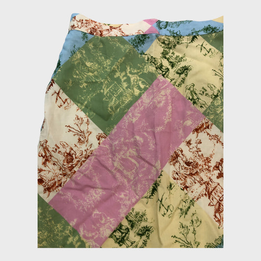 Kitri Toile De Jouy Patched Midi Skirt - Size 10