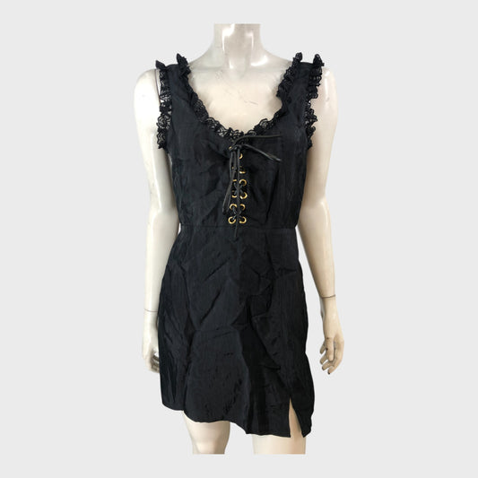 Kitri Black Corset Mini Dress - Size 10