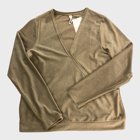 Taupe Ribbed Long Sleeve Pyjamas