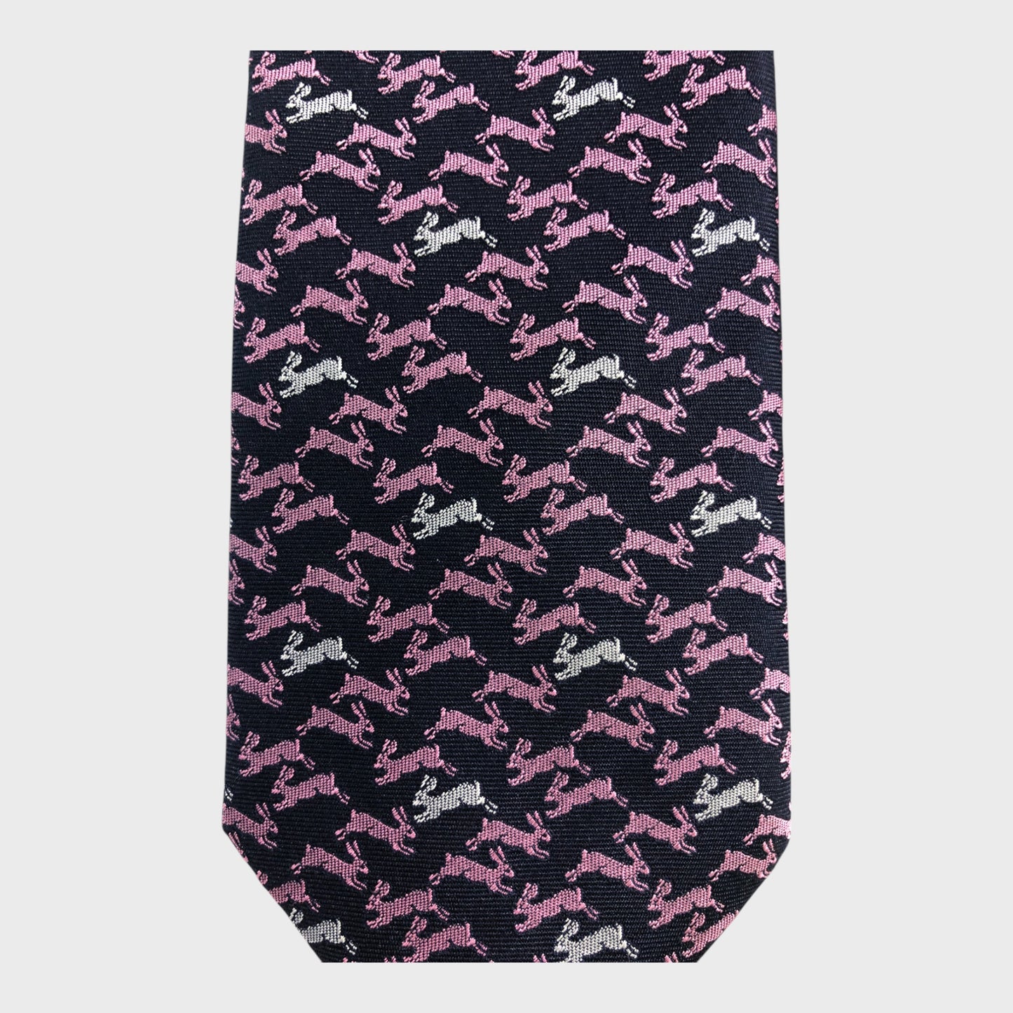 Navy Woven Hare Tie