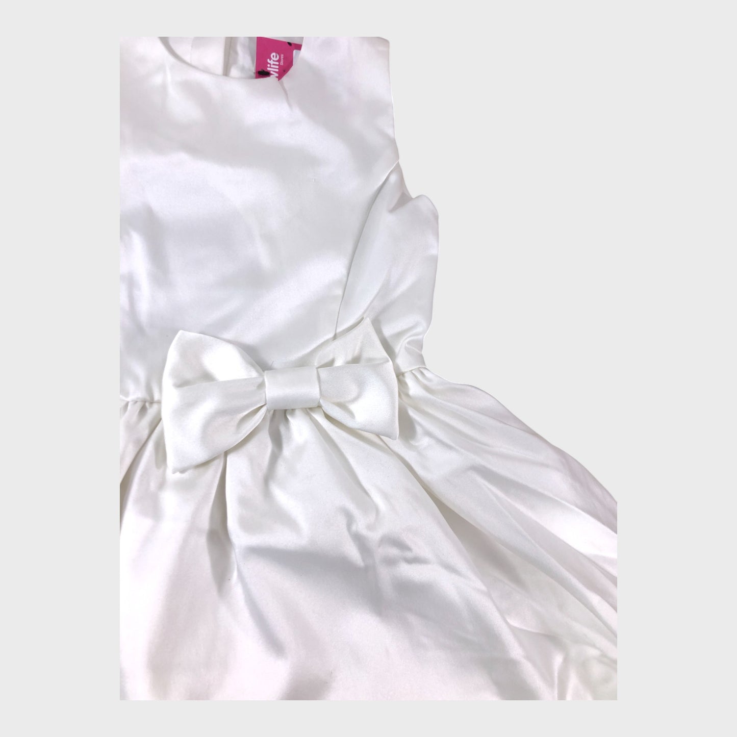 River Island White Party Dress Open Back With Buttons