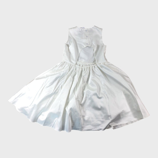 River Island White Party Dress Open Back With Buttons