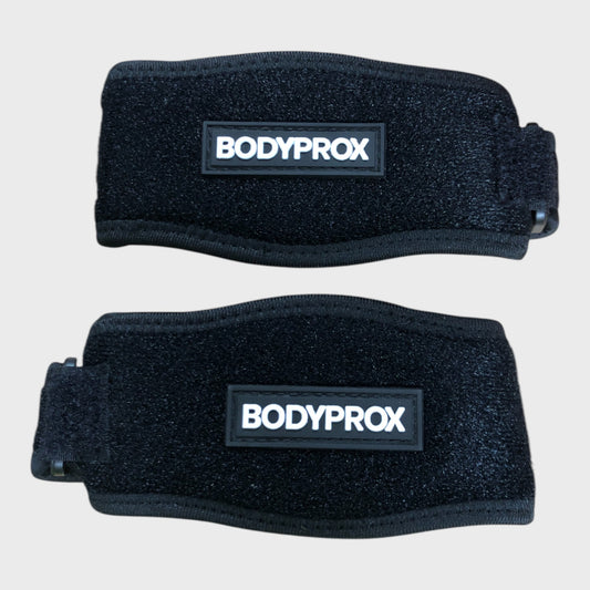BODYPROX Elbow Straps 2 Pack Unisex Black Neoprene Brace Support