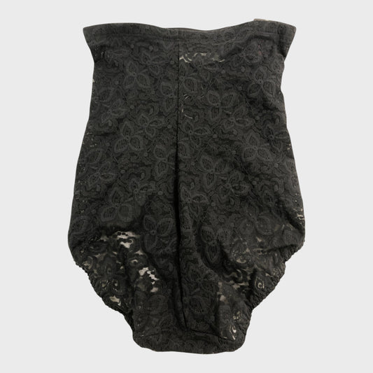 Bali Firm Control Black Lace High Waist Brief - Medium