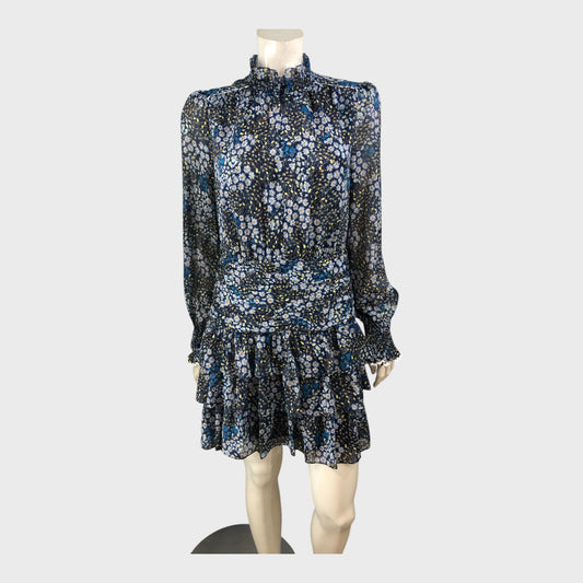 Branded Indigo Floral Print Boho Dress - Size 16